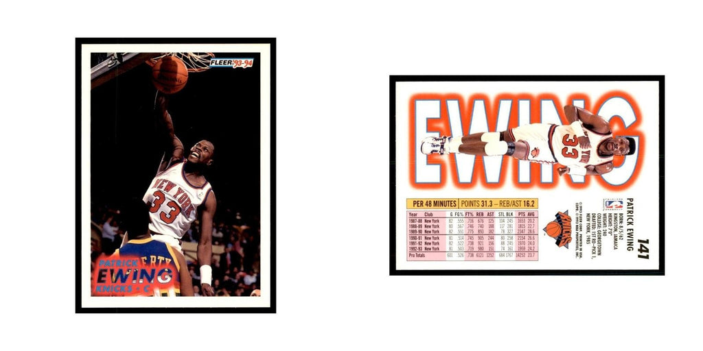 1993 Fleer Patrick Ewing Basketball Cards #141