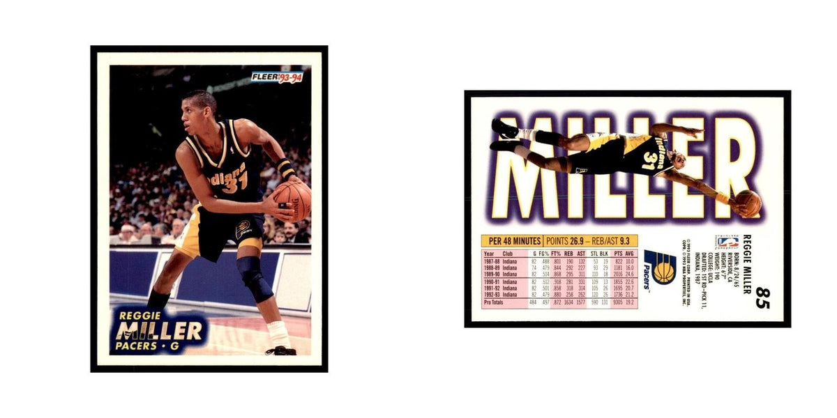 1993 Fleer Reggie Miller Basketball Cards #85