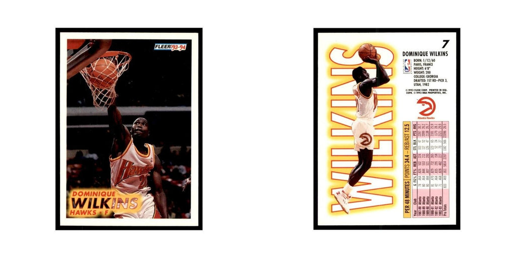 1993 Fleer Dominique Wilkins Basketball Cards #7