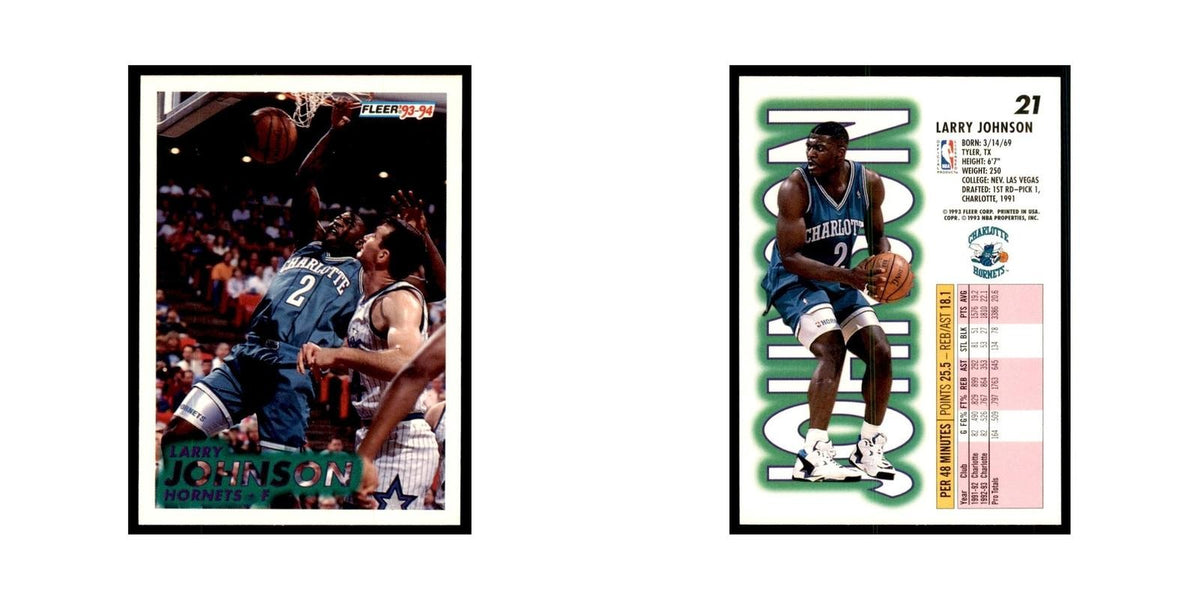 1993 Fleer Larry Johnson Basketball Cards #21