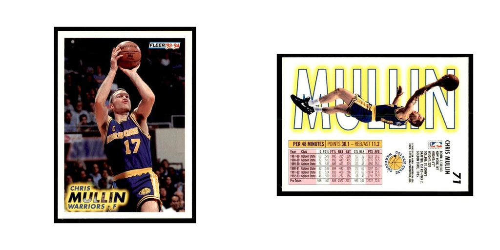 1993 Fleer Chris Mullin Basketball Cards #71