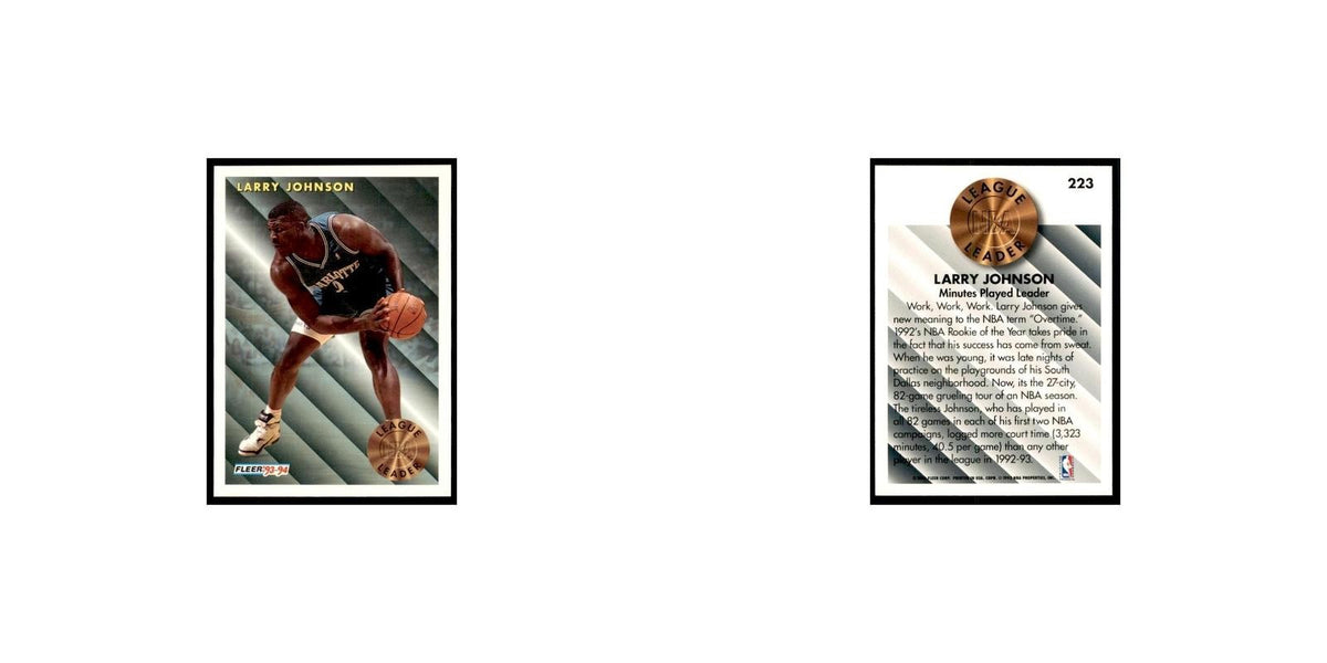 1993 Fleer Larry Johnson Basketball Cards #223