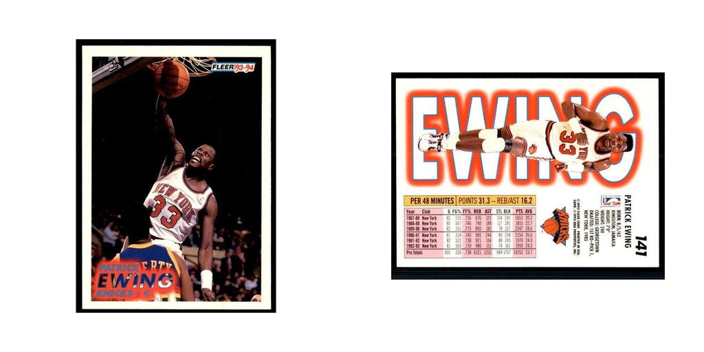 1993 Fleer Patrick Ewing Basketball Cards #141
