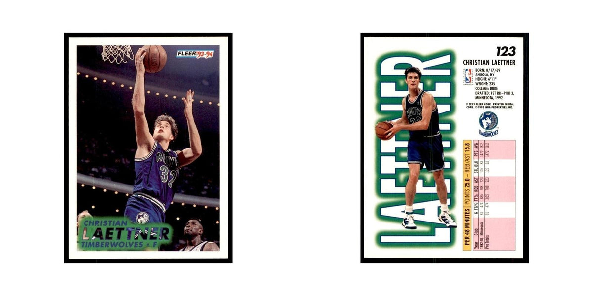 1993 Fleer Christian Laettner Basketball Cards #123