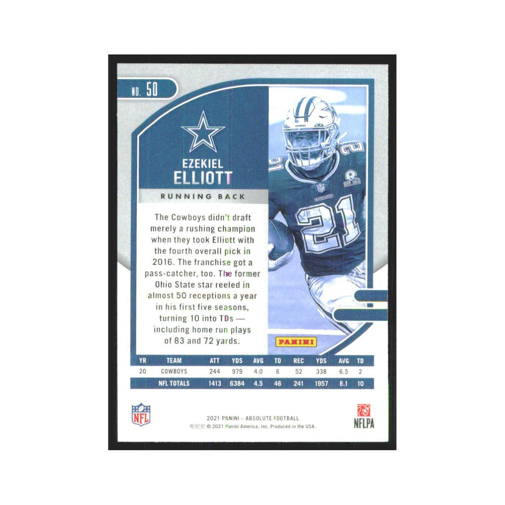2021 Panini Absolute Ezekiel Elliott Cowboys #50