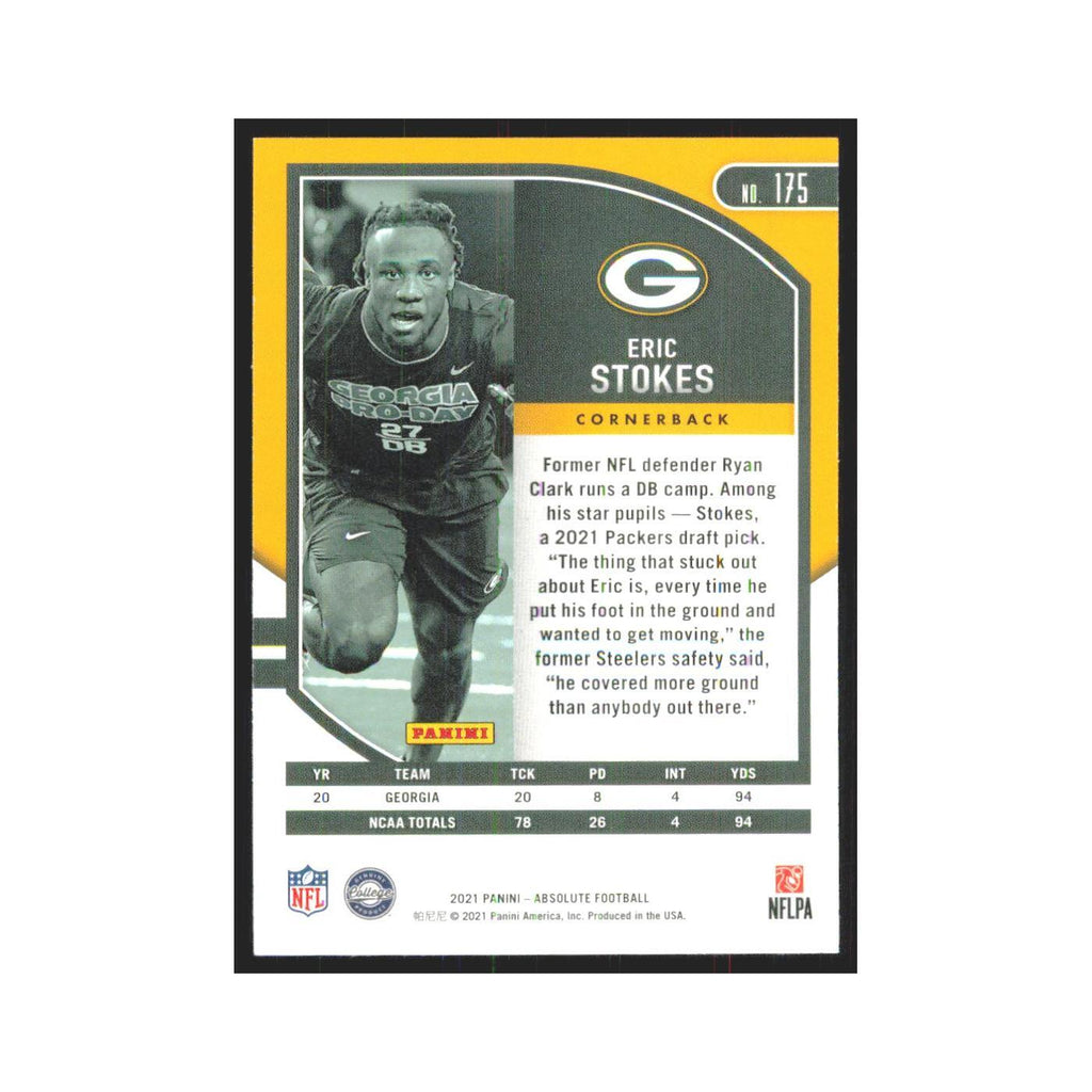 2021 Panini Absolute Green Variation Eric Stokes Packers #175