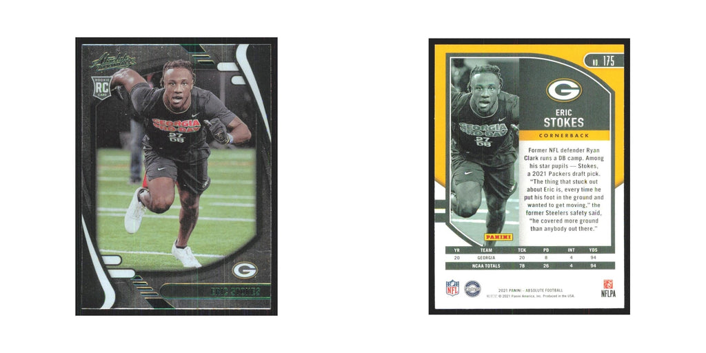 2021 Panini Absolute Green Variation Eric Stokes Packers #175