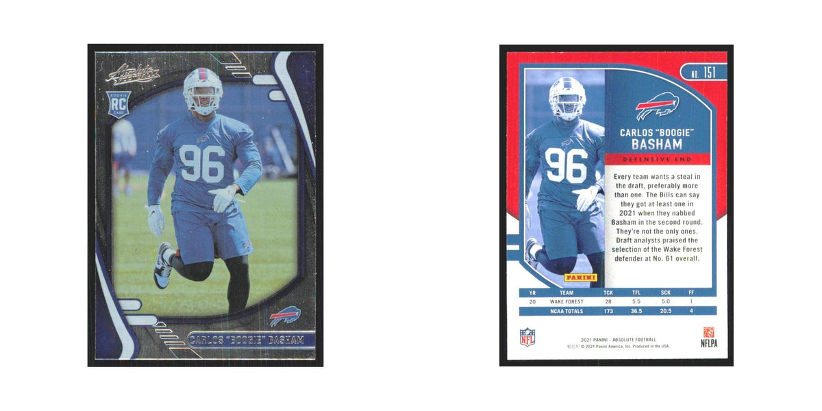 2021 Panini Absolute Carlos Boogie Basham RC Bills #151