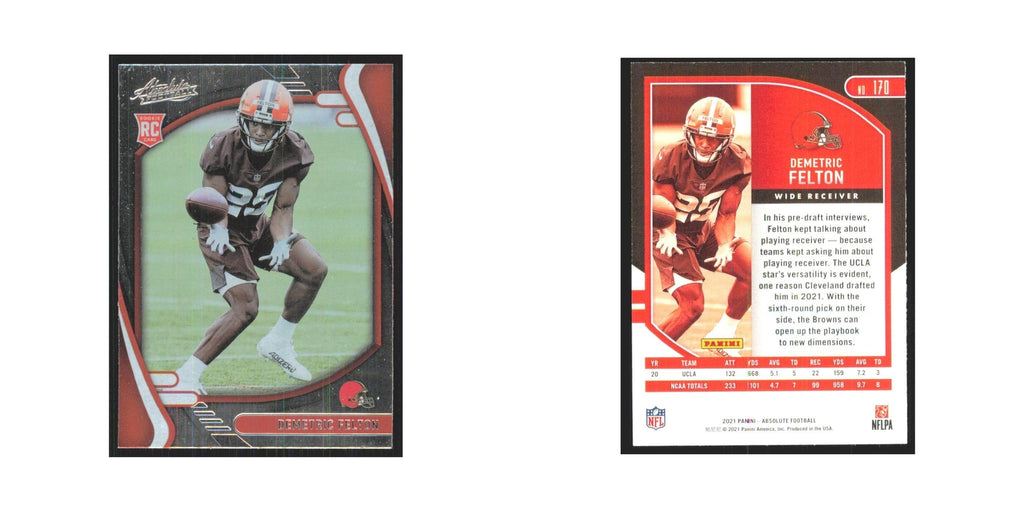 2021 Panini Absolute Demetric Felton RC Browns #170