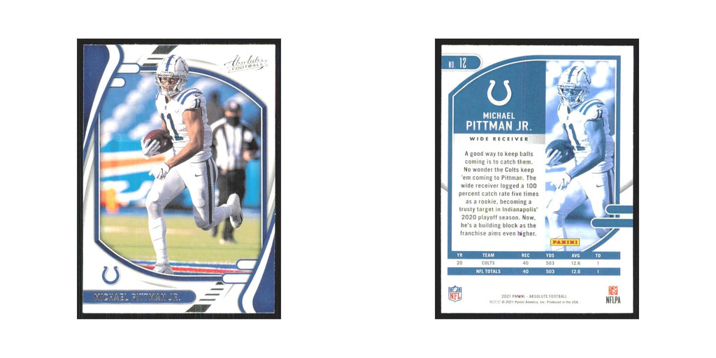 2021 Panini Absolute Michael Pittman Jr. Colts #12