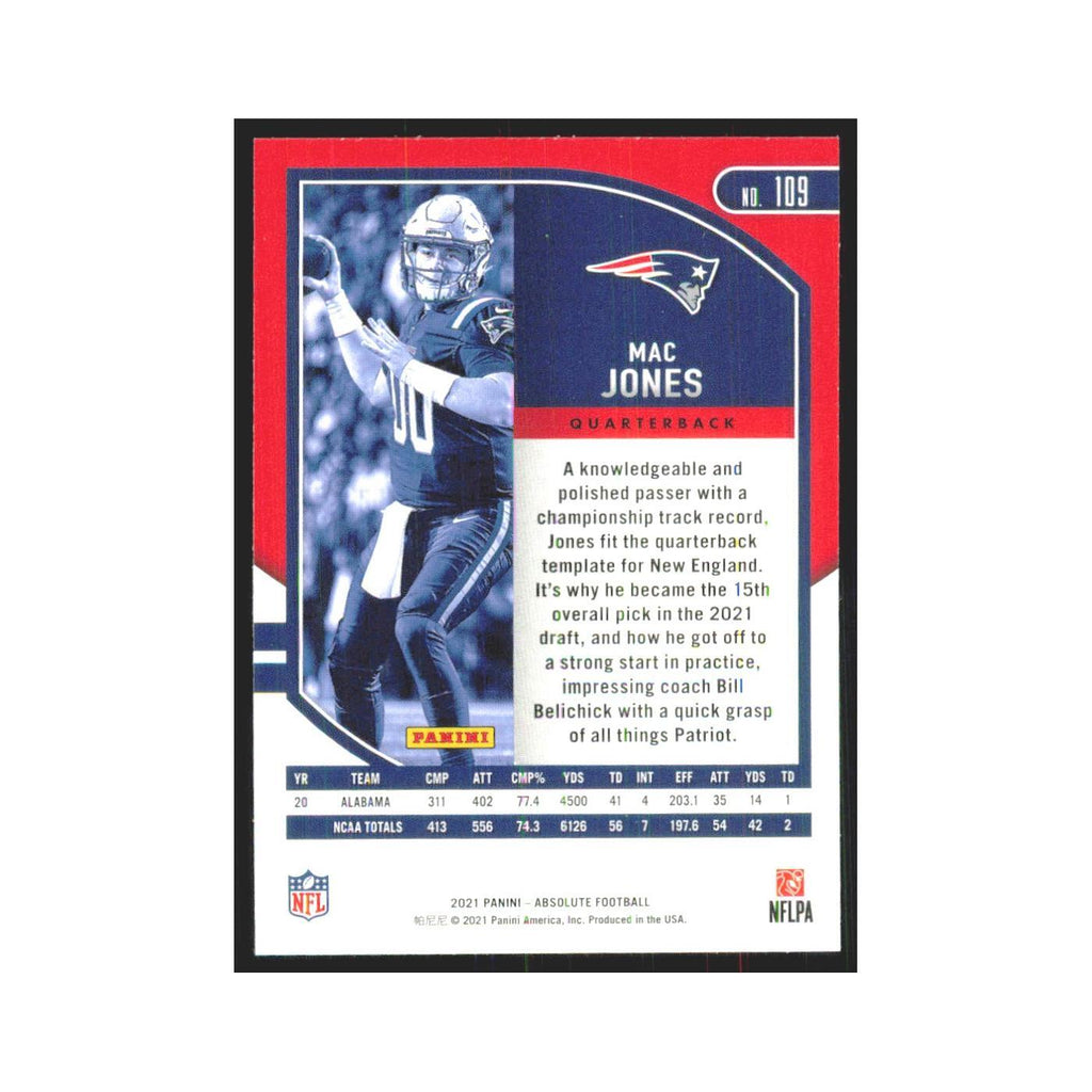 2021 Panini Absolute Mac Jones RC Patriots #109
