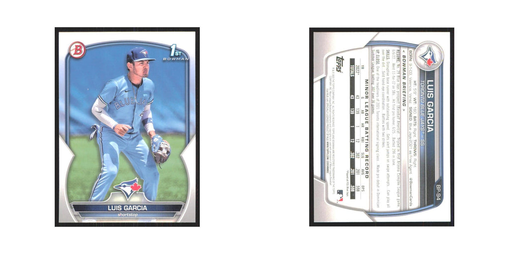 Luis Garcia 2023 Bowman Prospects #BP-94 Toronto Blue Jays Baseball Card NM