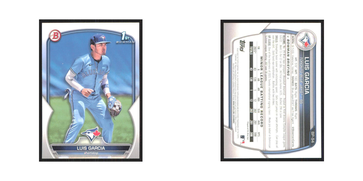Luis Garcia 2023 Bowman Prospects #BP-94 Toronto Blue Jays Baseball Card NM