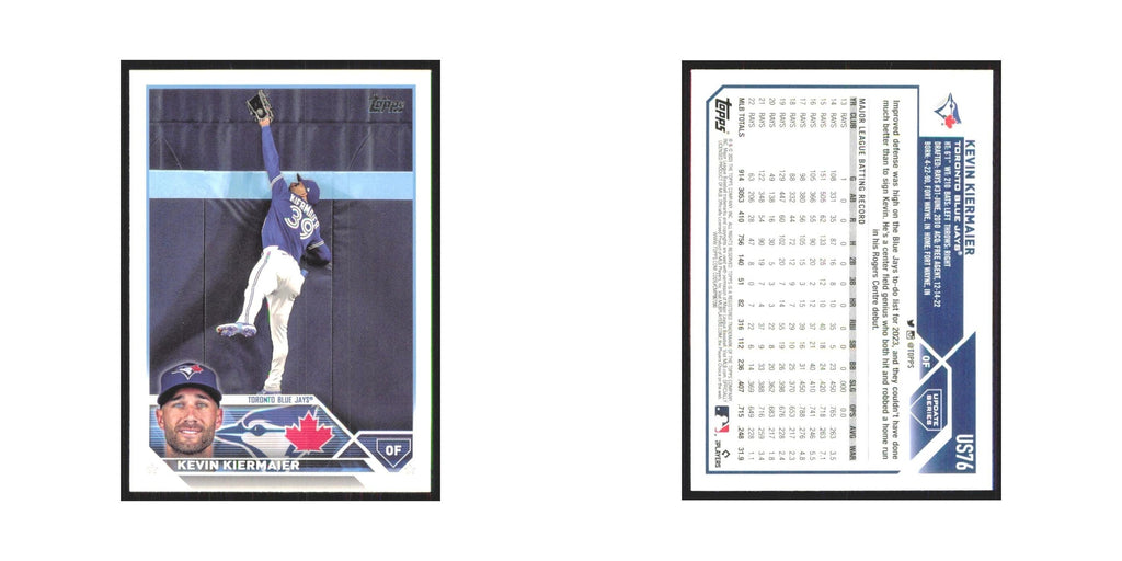 Kevin Kiermaier 2023 Topps Update #US76 Toronto Blue Jays Baseball Card NM