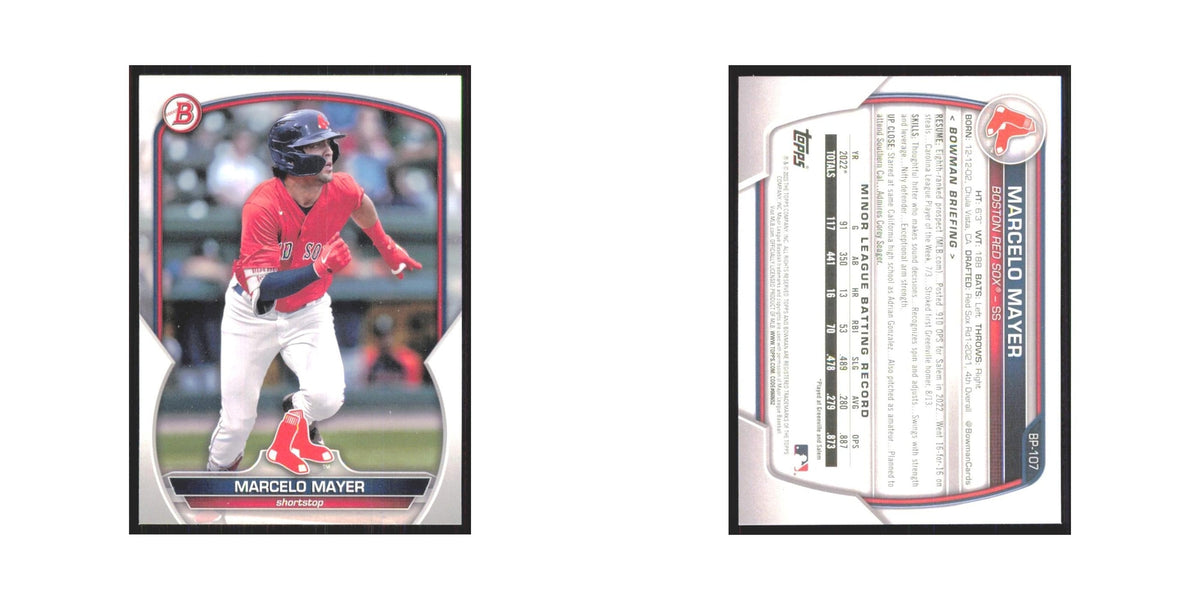 Marcelo Mayer 2023 Bowman Prospects #BP-107 Boston Red Sox Baseball Card NM