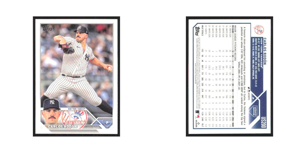 Carlos Rodon 2023 Topps Update #US200 New York Yankees Baseball Card NM