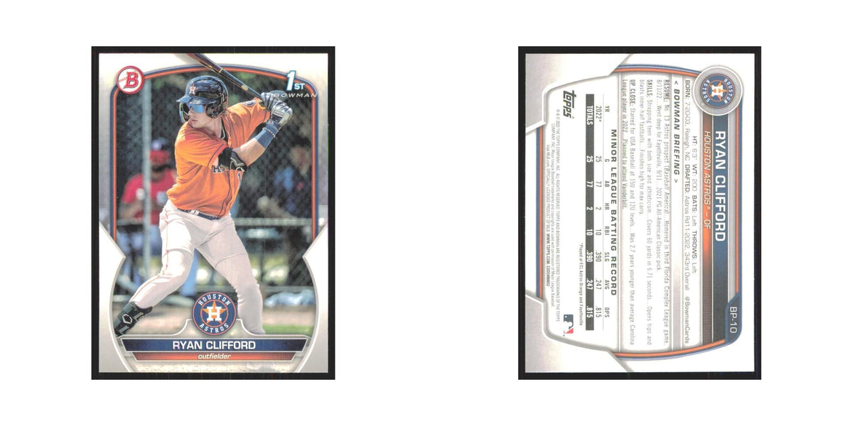 Ryan Clifford 2023 Bowman Prospects #BP-10 Houston Astros Baseball Card NM