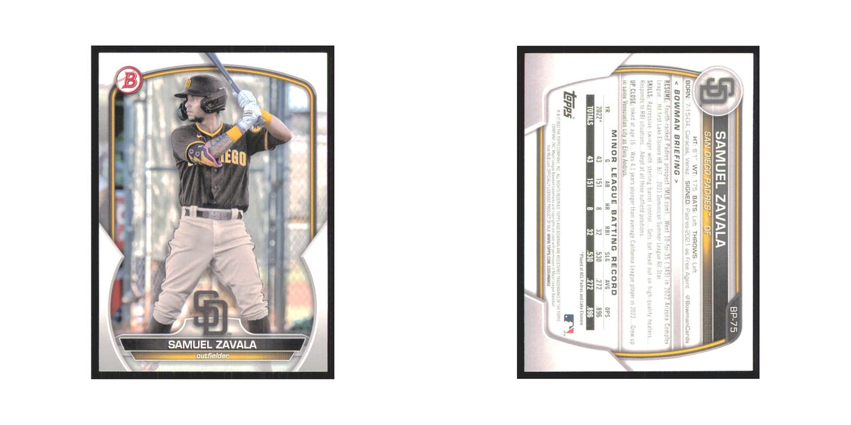 Samuel Zavala 2023 Bowman Prospects #BP-75 San Diego Padres Baseball Card NM