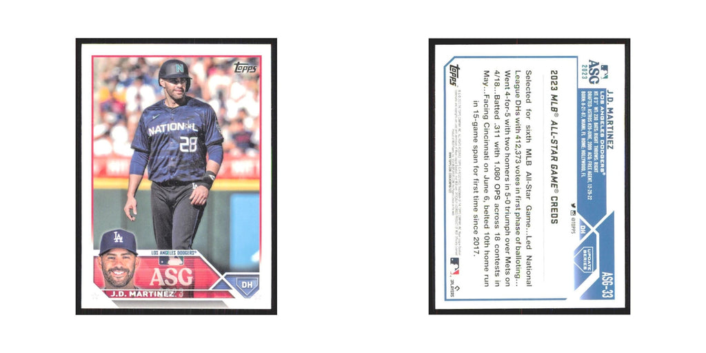 J.D. Martinez 2023 Topps Update 2023 All-Star Game #ASG-33 Dodgers NM