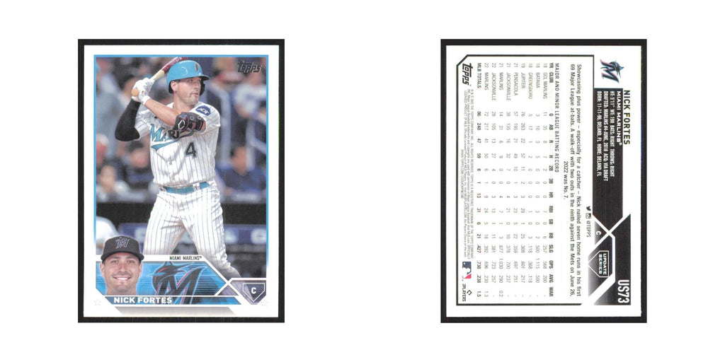 Nick Fortes 2023 Topps Update #US73 Miami Marlins Baseball Card NM