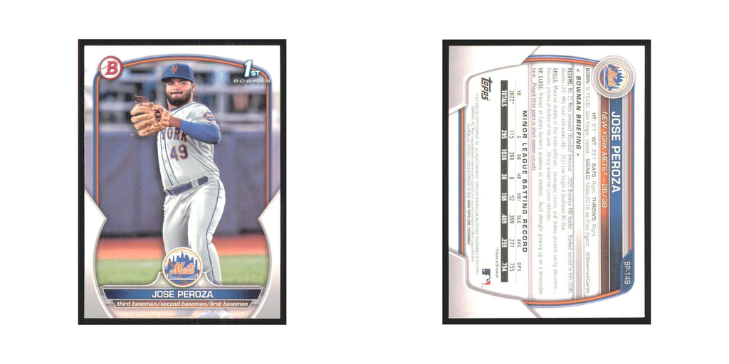 Jose Peroza 2023 Bowman Prospects #BP-149 New York Mets Baseball Card NM