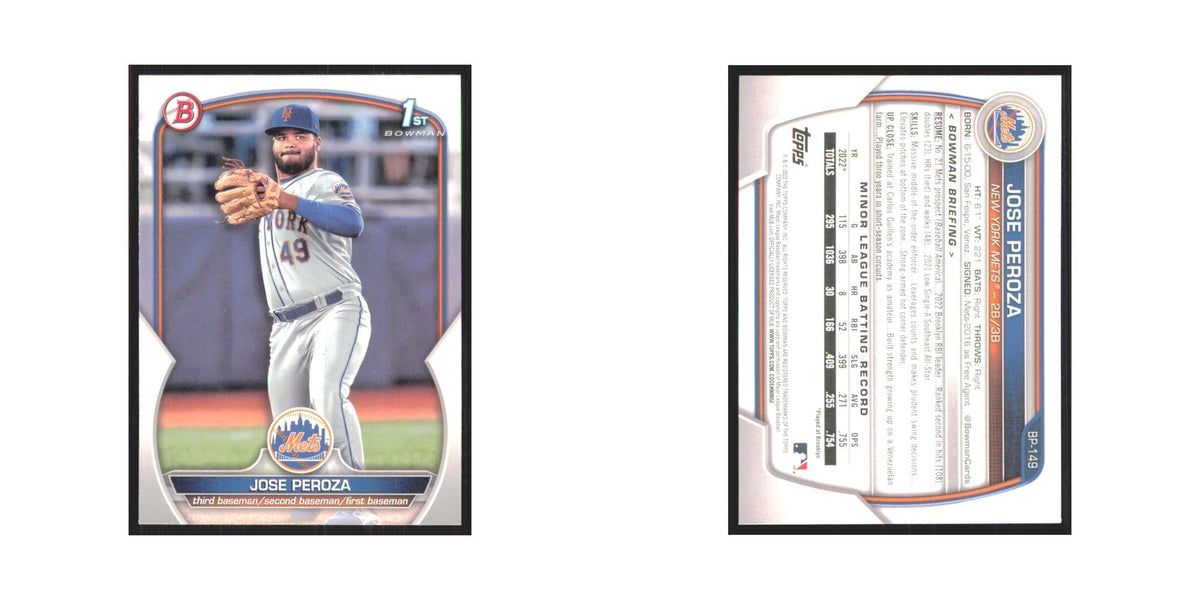 Jose Peroza 2023 Bowman Prospects #BP-149 New York Mets Baseball Card NM