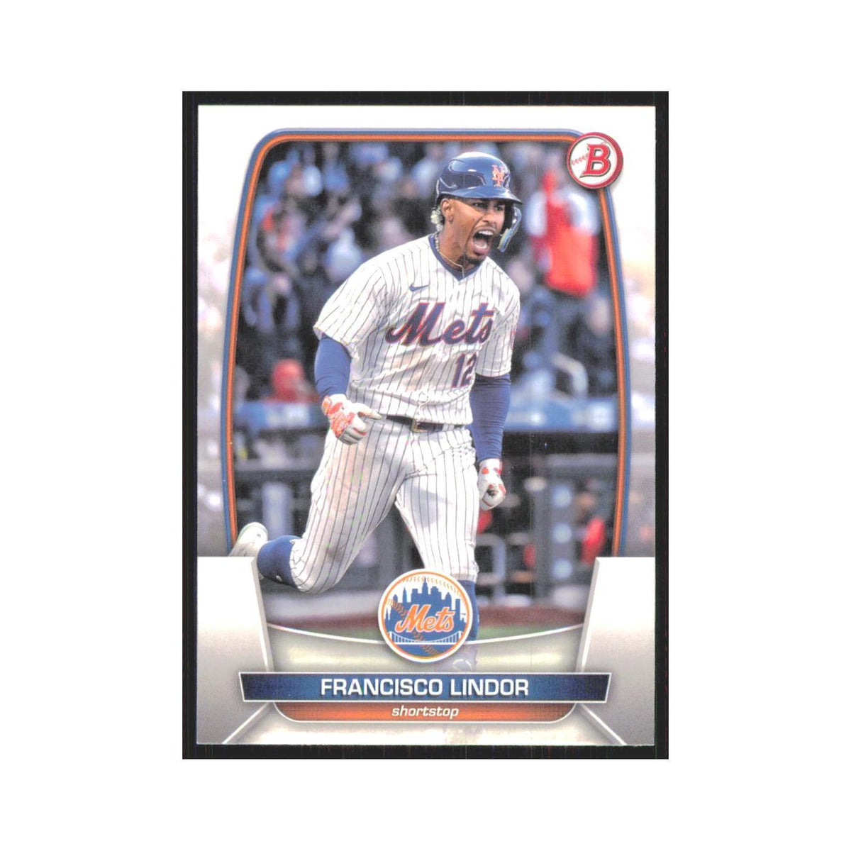 Francisco Lindor 2023 Bowman #81 New York Mets Baseball Card NM