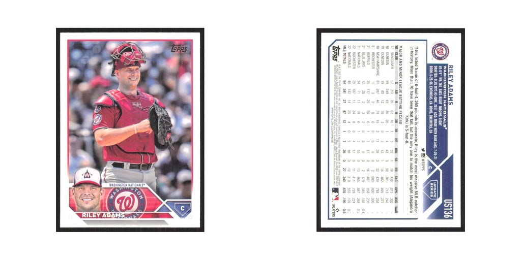 Riley Adams 2023 Topps Update #US136 Washington Nationals Baseball Card NM