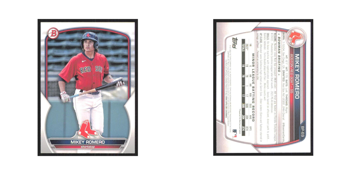 Mikey Romero 2023 Bowman Prospects #BP-69 Boston Red Sox Baseball Card NM