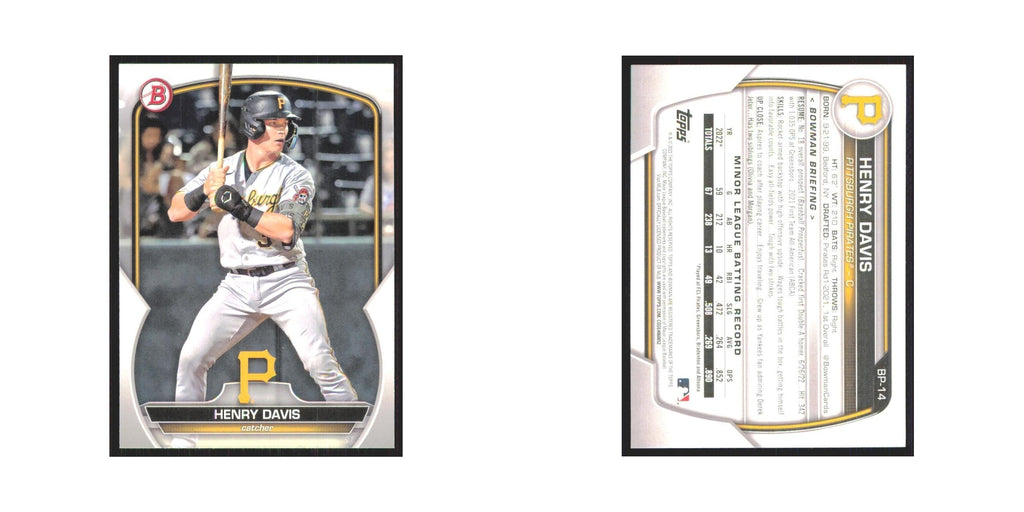 Henry Davis 2023 Bowman Prospects #BP-14 Pittsburgh Pirates Baseball Card NM