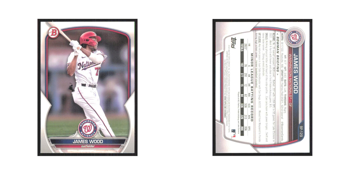 James Wood 2023 Bowman Prospects #BP-129 Washington Nationals Baseball Card NM