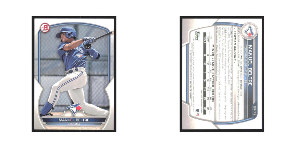 Manuel Beltre 2023 Bowman Prospects #BP-79 Toronto Blue Jays Baseball Card NM