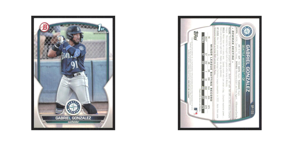Gabriel Gonzalez 2023 Bowman Prospects #BP-133 Seattle Mariners Baseball Card NM