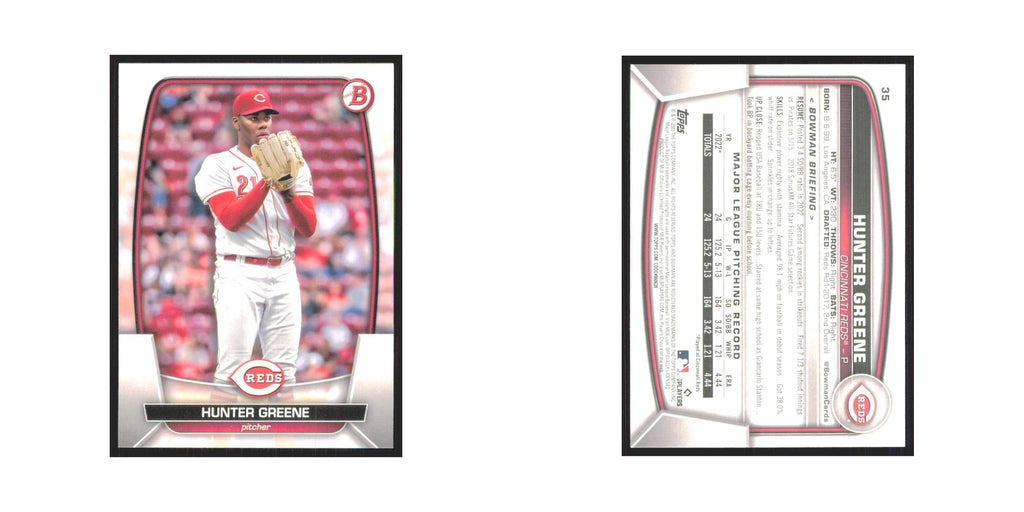 Hunter Greene 2023 Bowman #35 Cincinnati Reds Baseball Card NM