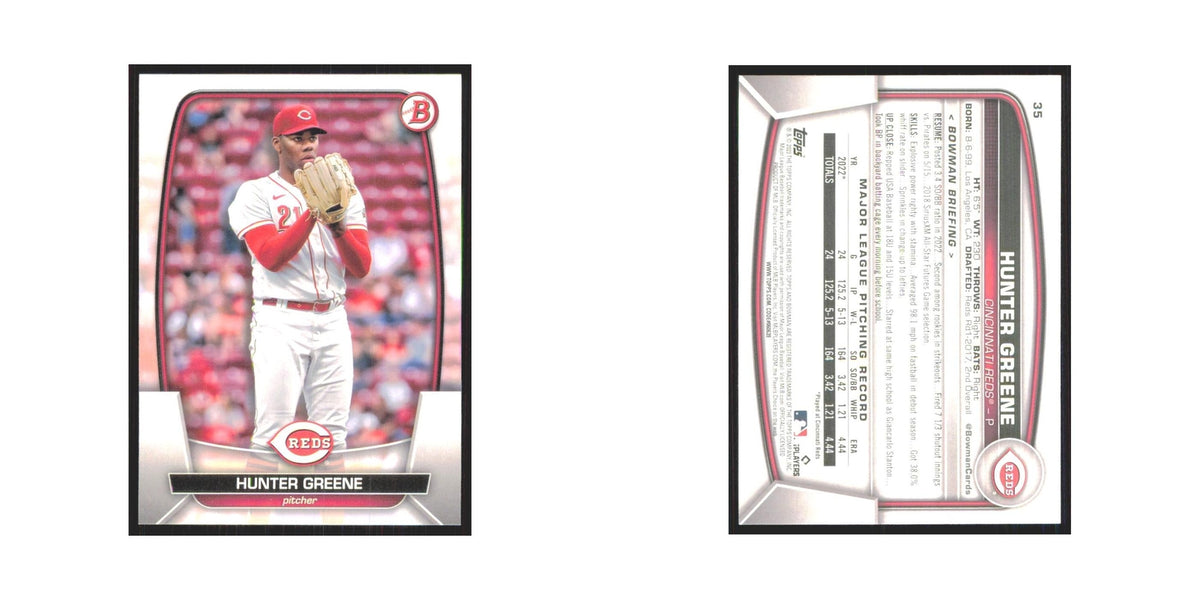 Hunter Greene 2023 Bowman #35 Cincinnati Reds Baseball Card NM