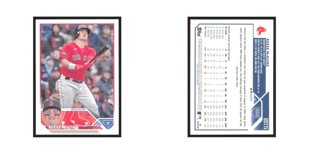 Reese McGuire 2023 Topps Update #US115 Boston Red Sox Baseball Card NM