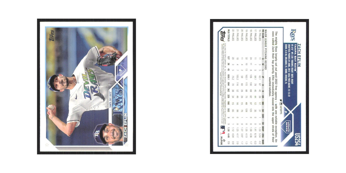 Zach Eflin 2023 Topps Update #US254 Tampa Bay Rays Baseball Card NM