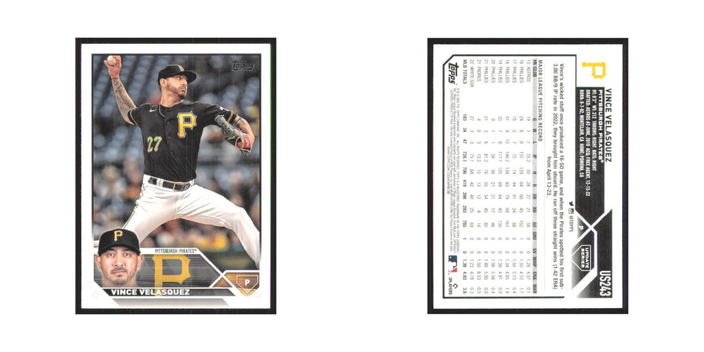 Vince Velasquez 2023 Topps Update #US243 Pittsburgh Pirates Baseball Card NM