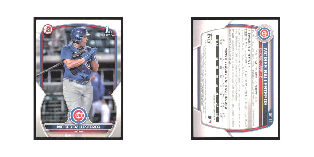 Moises Ballesteros 2023 Bowman Prospects #BP-11 Chicago Cubs Baseball Card NM
