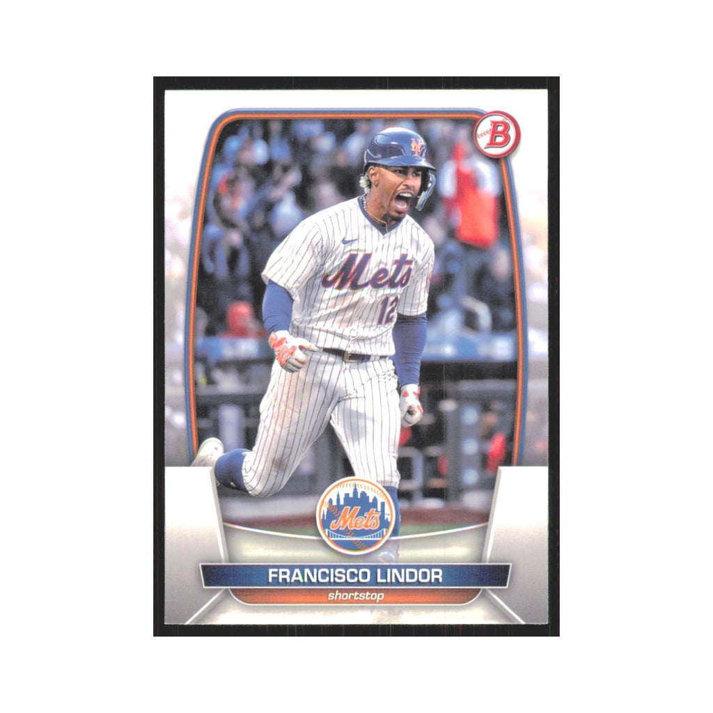 Francisco Lindor 2023 Bowman #81 New York Mets Baseball Card NM
