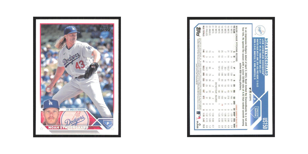 Noah Syndergaard 2023 Topps Update #US150 Los Angeles Dodgers Baseball Card NM