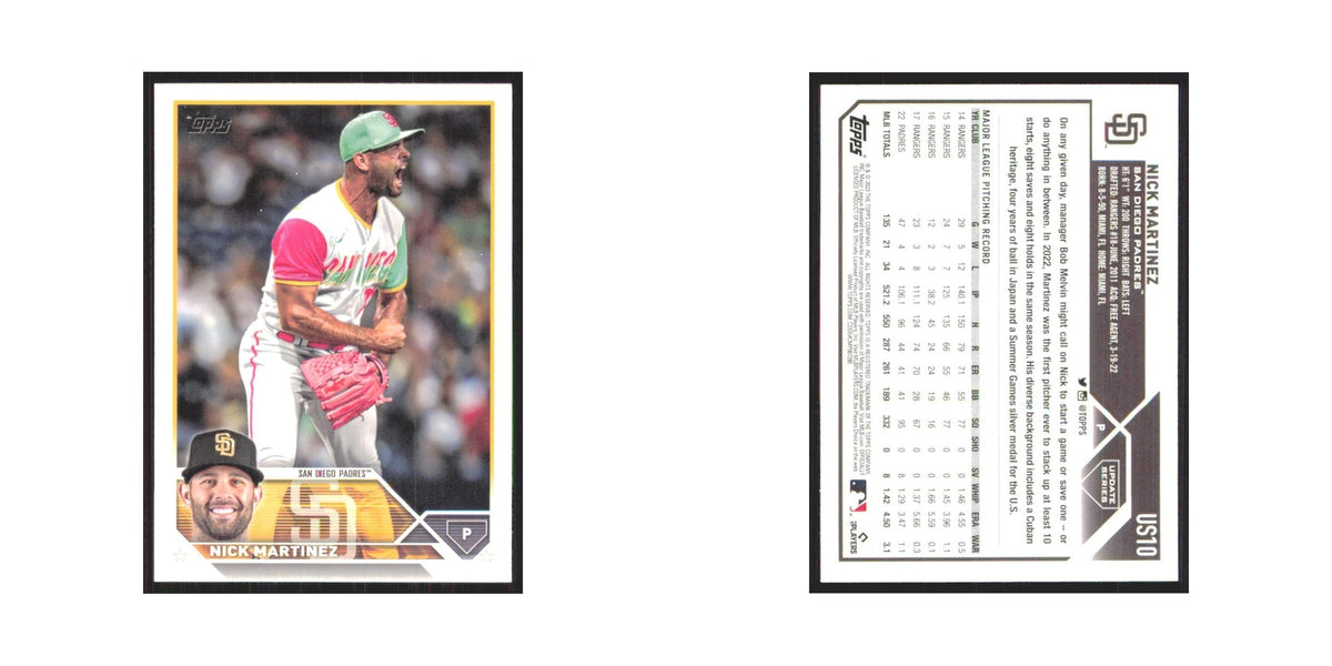 Nick Martinez 2023 Topps Update #US10 San Diego Padres Baseball Card NM