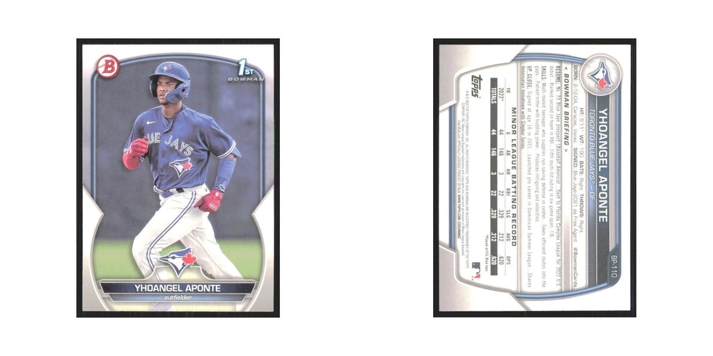 Yhoangel Aponte 2023 Bowman Prospects #BP-110 Toronto Blue Jays Baseball Card NM