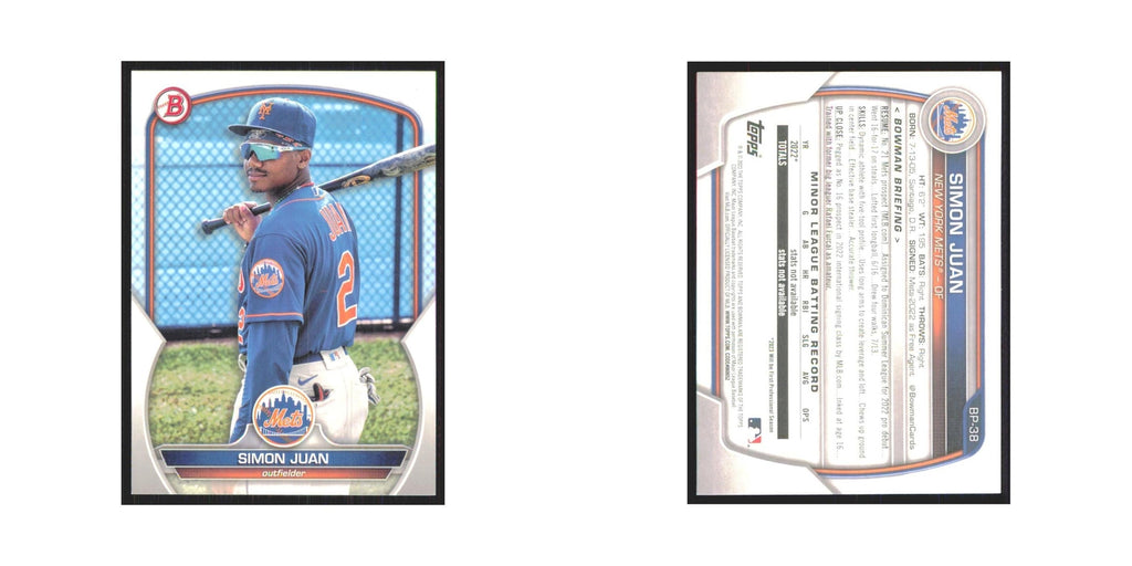 Simon Juan 2023 Bowman Prospects #BP-38 New York Mets Baseball Card NM