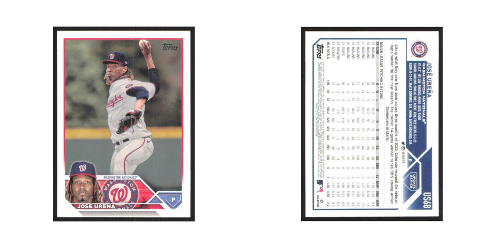 Jose Urena 2023 Topps Update #US68 Washington Nationals Baseball Card NM