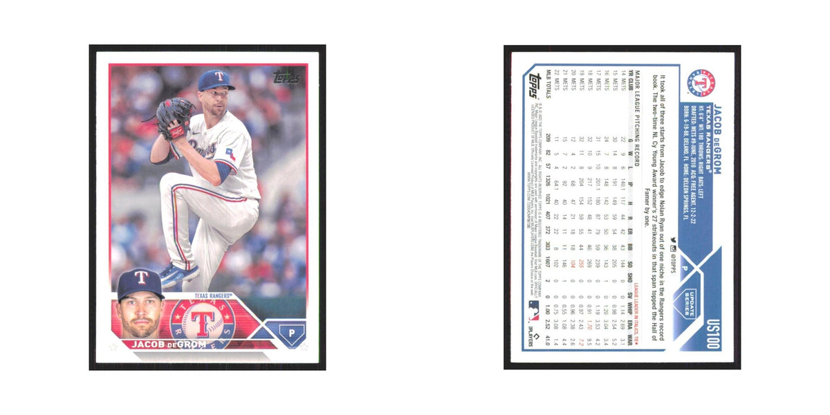 Jacob deGrom 2023 Topps Update #US100 Texas Rangers Baseball Card NM