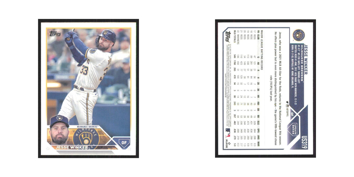 Jesse Winker 2023 Topps Update #US319 Milwaukee Brewers Baseball Card NM