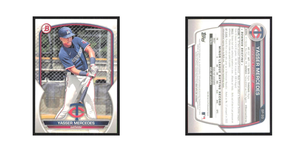 Yasser Mercedes 2023 Bowman Prospects #BP-99 Minnesota Twins Baseball Card NM