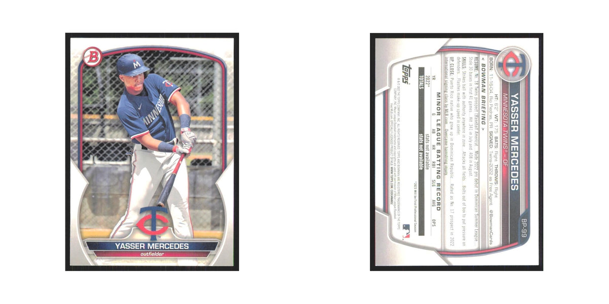 Yasser Mercedes 2023 Bowman Prospects #BP-99 Minnesota Twins Baseball Card NM