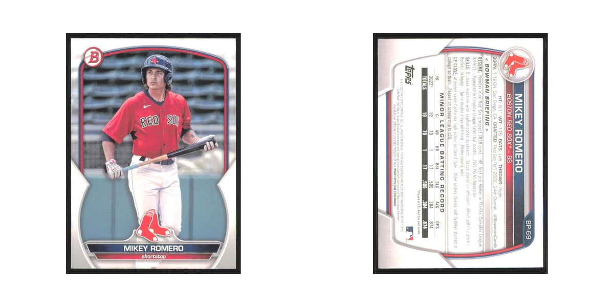 Mikey Romero 2023 Bowman Prospects #BP-69 Boston Red Sox Baseball Card NM